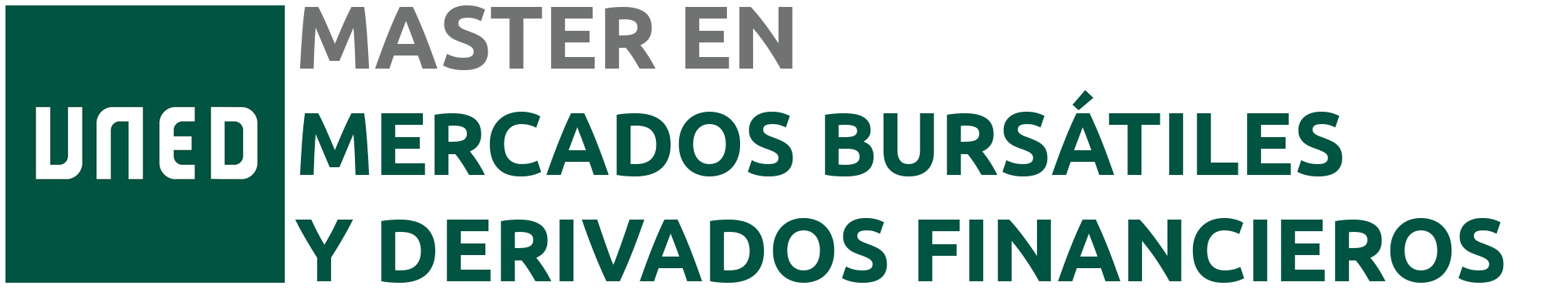 Master en Mercados Bursátiles y Derivados Financieros UNED